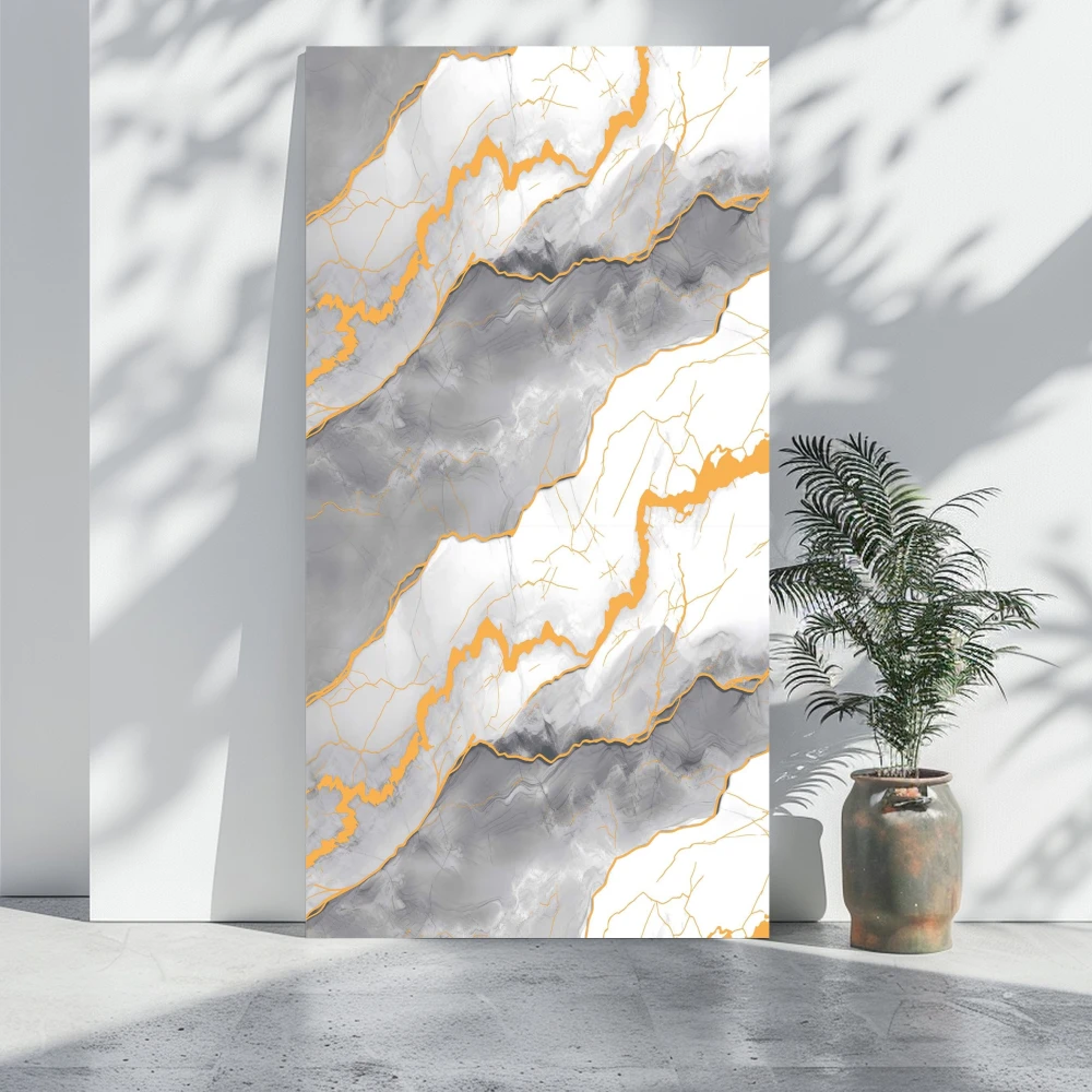 Panou Decorativ PVC - Panou decorativ din PVC, model marmura, alb