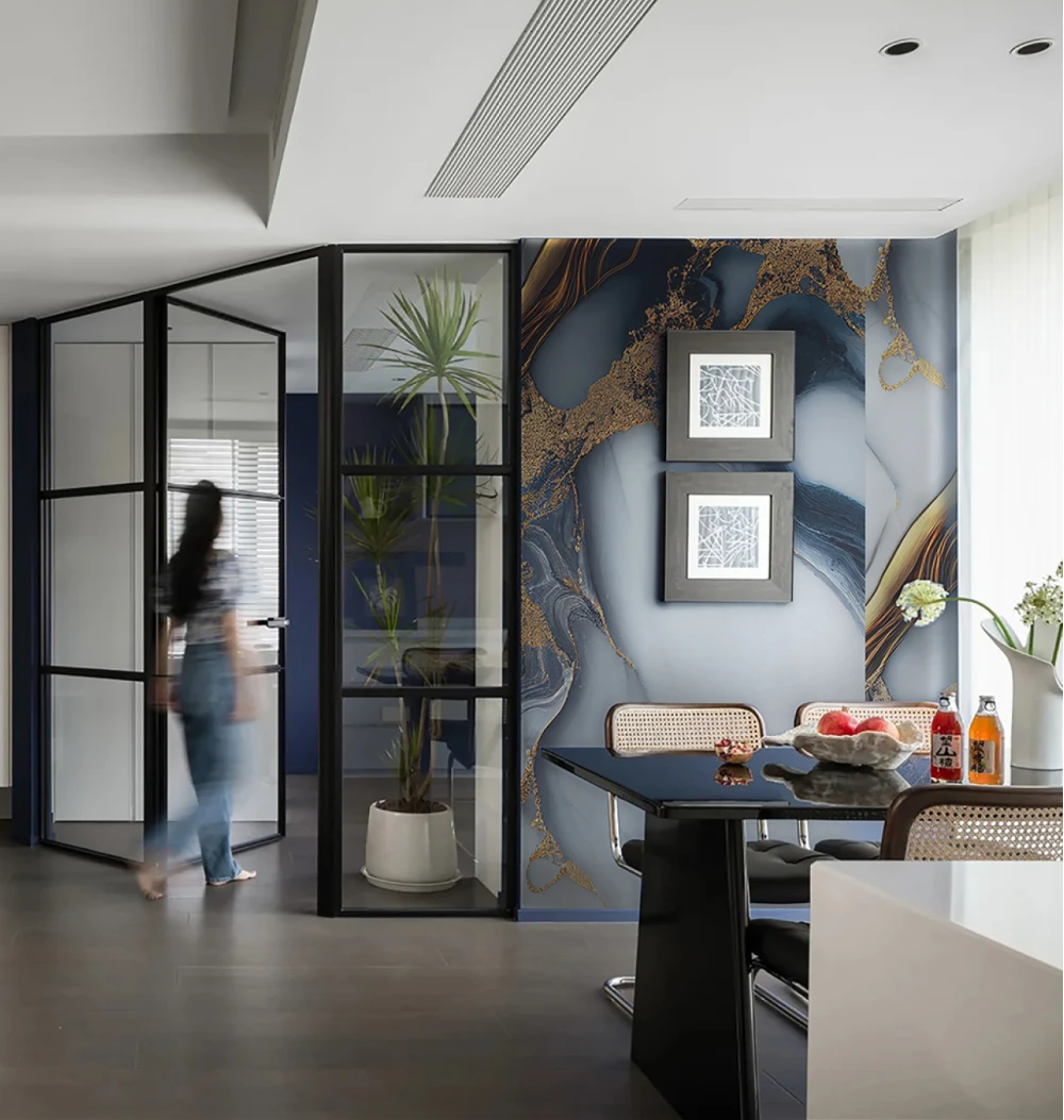 Panou decorativ din PVC, model marmura, Azure Cloud [1]