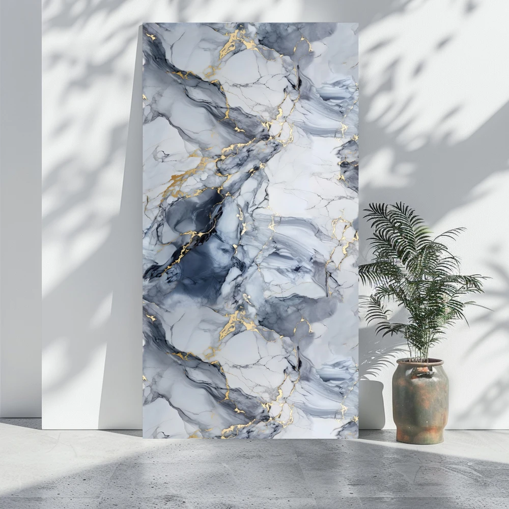 Panou Decorativ PVC - Panou decorativ din PVC, model marmura, Blue Sea