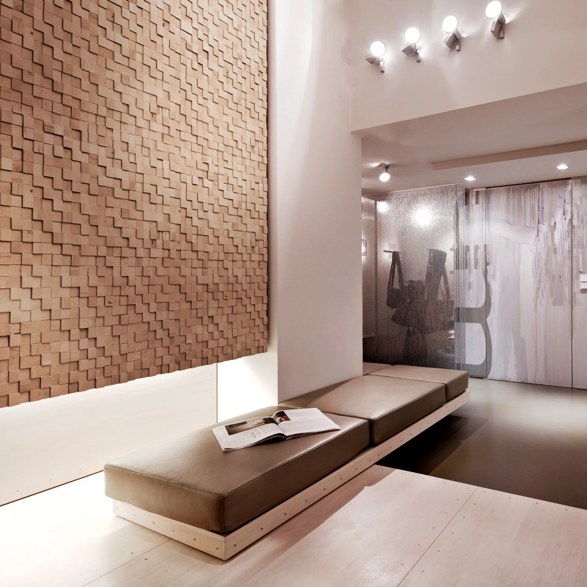 Panouri de Perete din Lemn - Panou decorativ perete din lemn CUBE