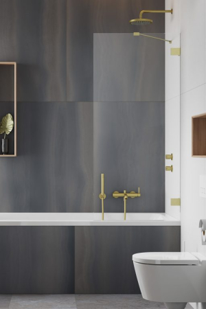 Paravane pentru cazi de baie - Paravan Cada Essenza Pro 6 PNJ II - Auriu Pal Periat