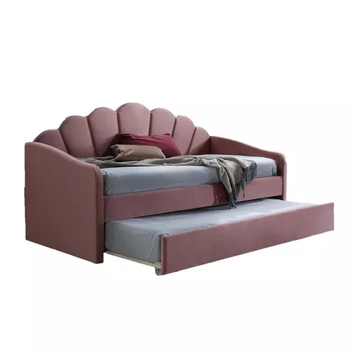 MOBILA - Pat Bella Velvet 90x200 cm, stofa antic rose