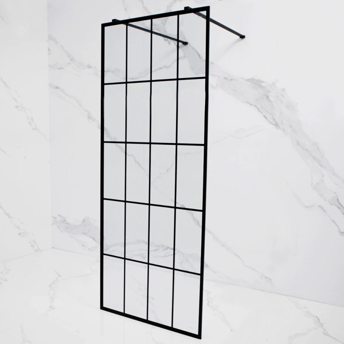 Cabine Walk In - Perete dus tip WALK IN - WST 16 PROFIL NEGRU