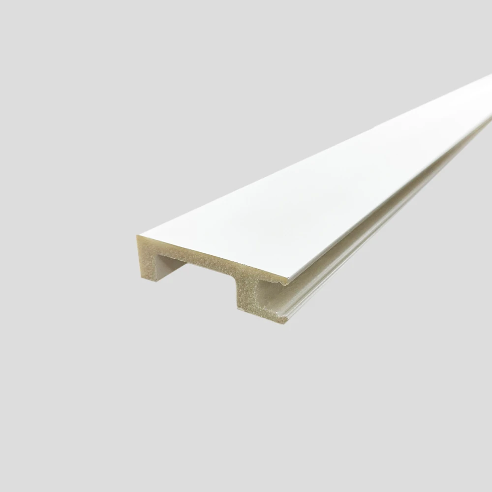 Plinta alba decorativa duropolimer pentru LED, latime 80 mm [1]