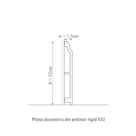 Plinta decorativa 32 - 12x1.5x200 cm [1]