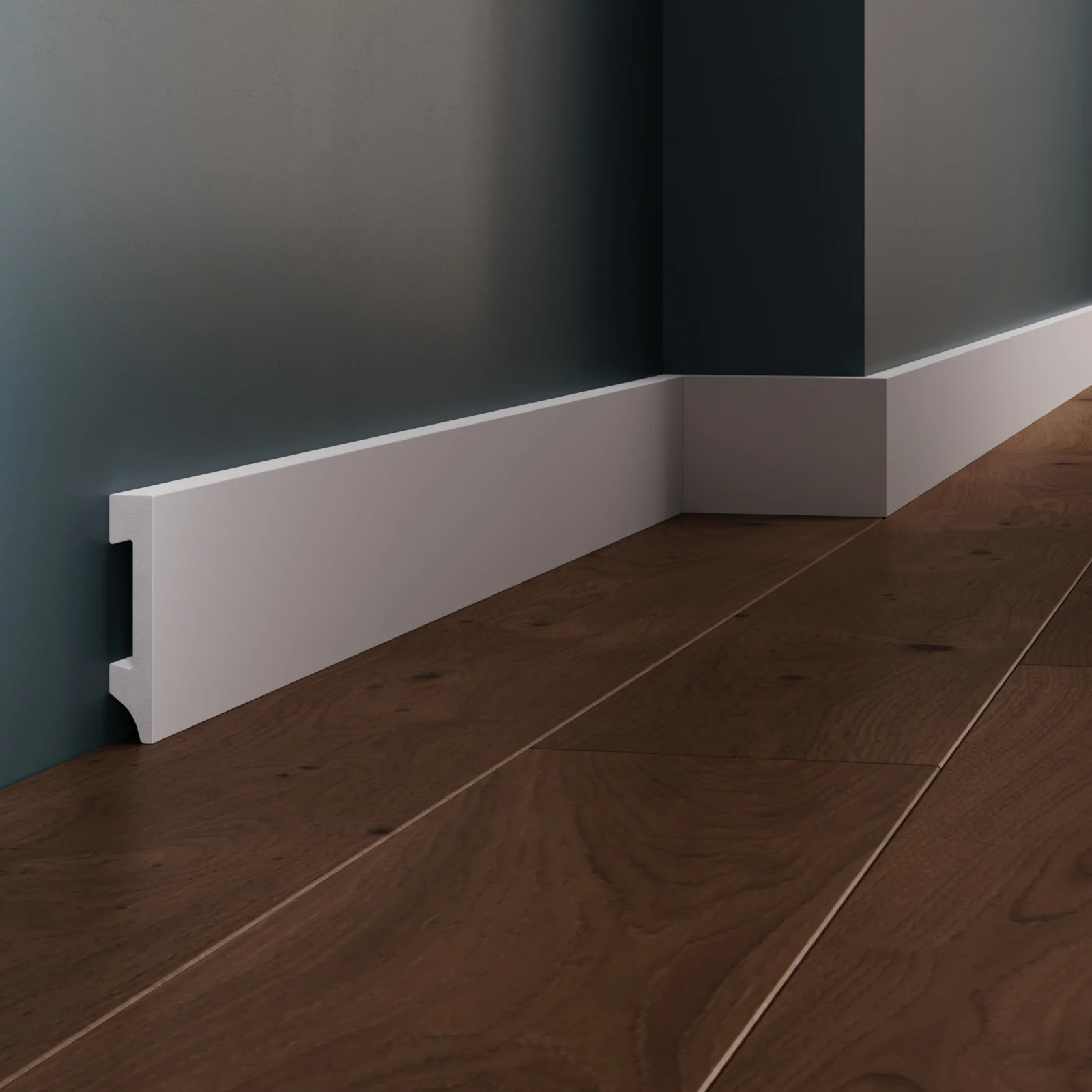 Profile Interior Allegria - Plinta decorativa din polimer rigid L4 - 7.4x1.4x200 cm