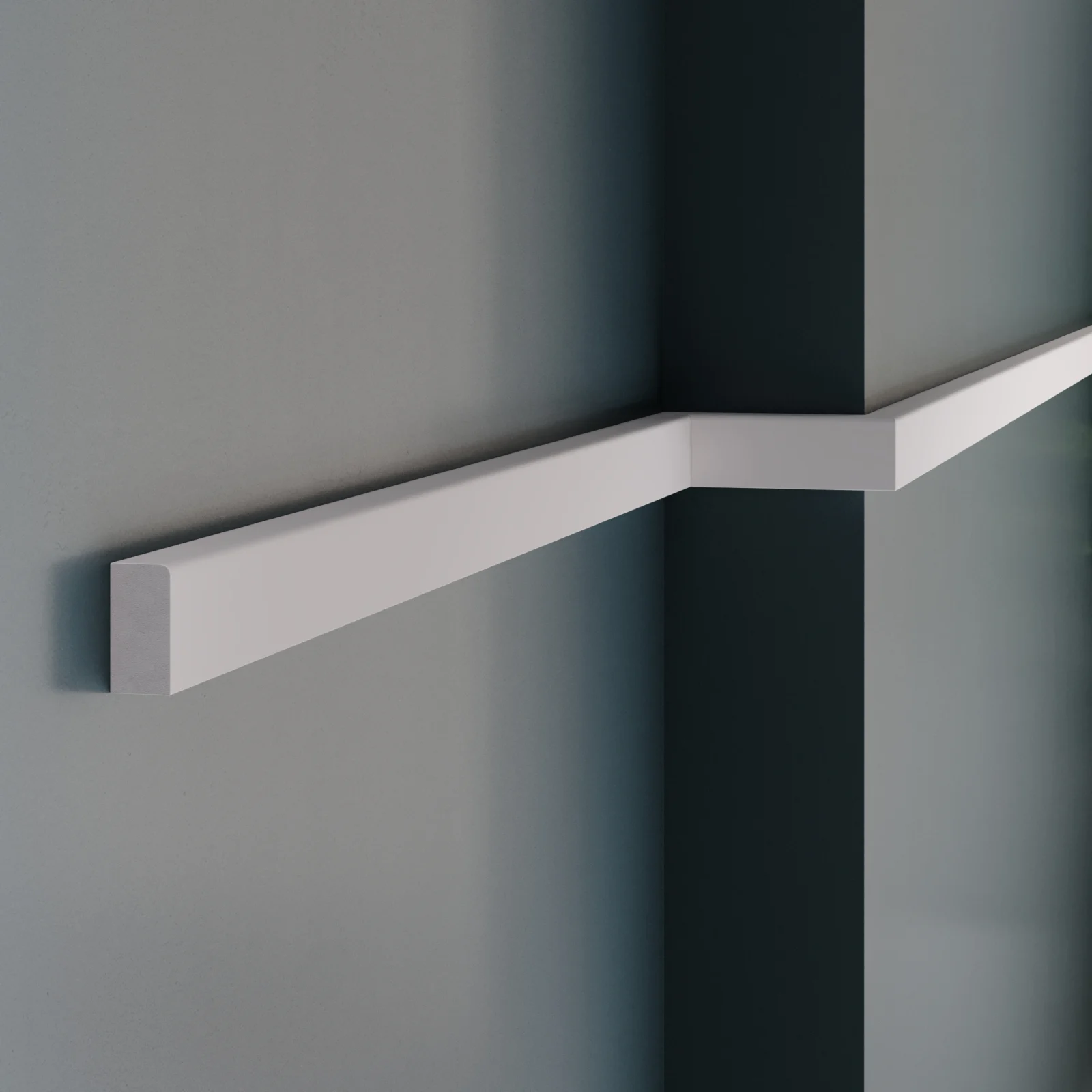 Brau polimer rigid - Profil de capat panou riflaj decorativ din polimer rigid M3 (EDGE) - 2.5x1.4x200 cm