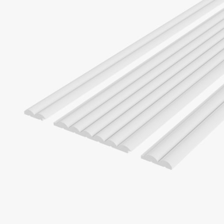 Profil dreapta panou riflaj decorativ 3D din polimer rigid, model Cloud R - 4.3x1.2x250 cm [1]