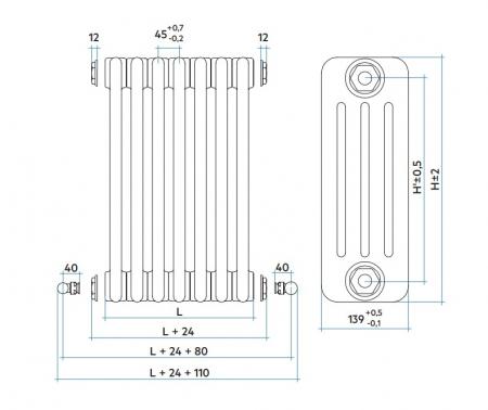 Radiator TESI 4 - inaltime 600 [2]
