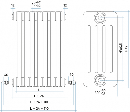 Radiator TESI 5 - inaltime 600 [4]