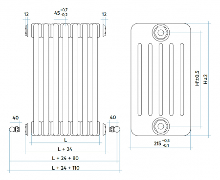 Radiator TESI 6 - inaltime 600 [2]