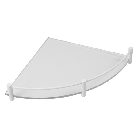 Colectia Mensole - Raft de colț cu sticlă ICY BIANCO OPACO MENSOLE 06220966, 20 cm