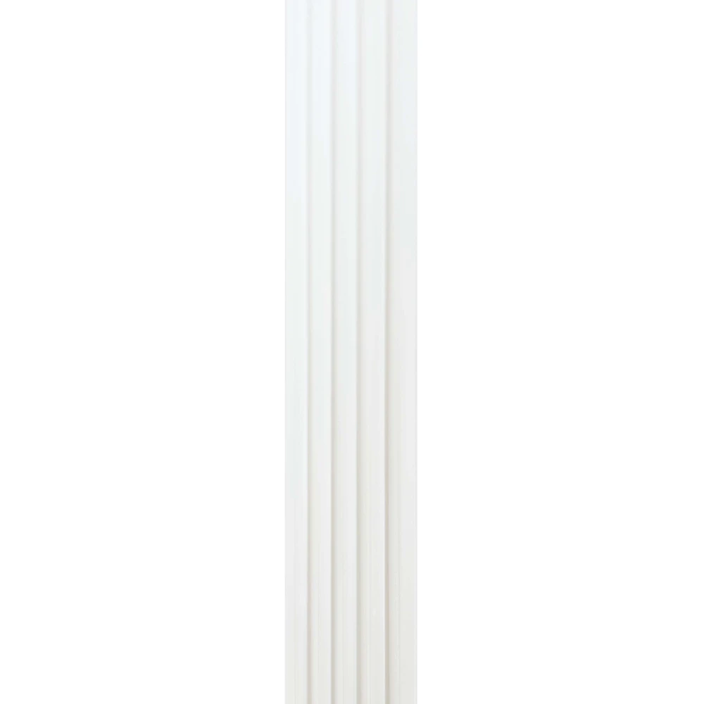 Riflaje decorative PVC - Riflaj clasic decorativ, culoare alba, 2500 mm x 120 mm x 12 mm
