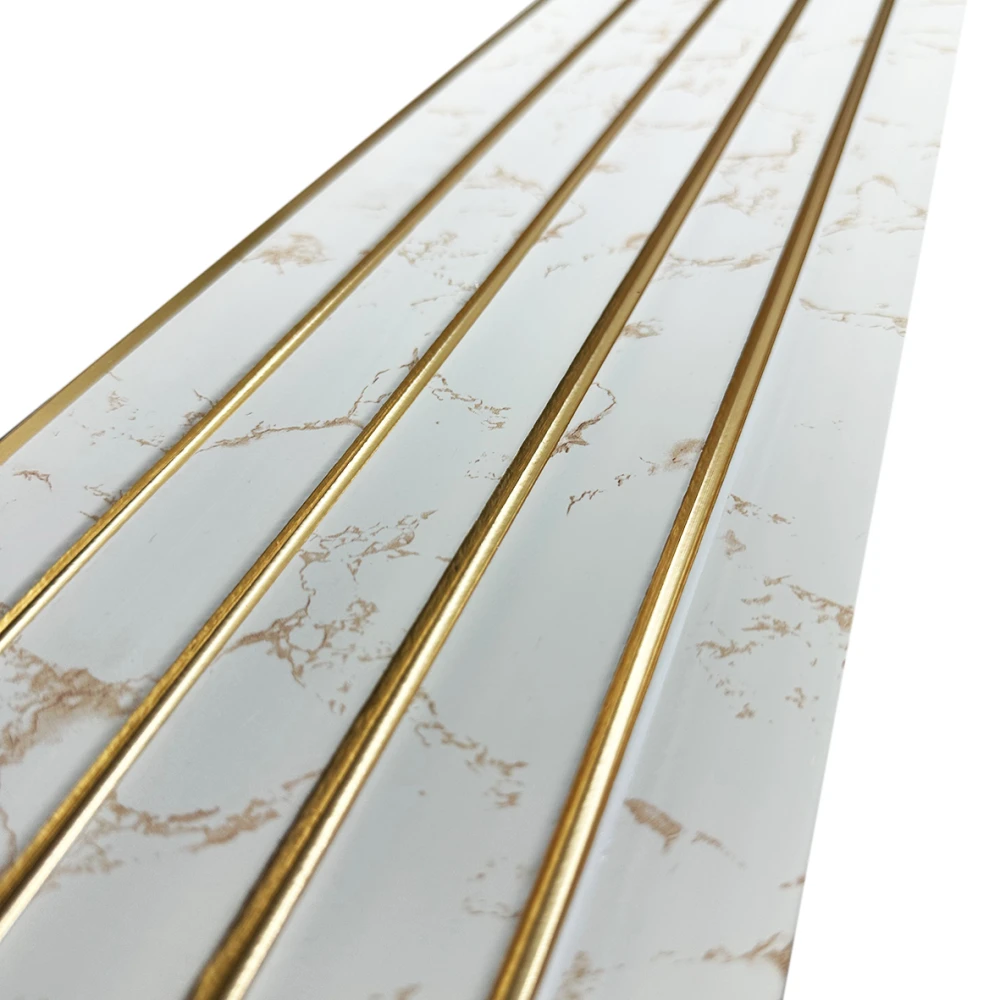 Riflaj decorativ, culoare alba cu auriu, 160 mm [2]