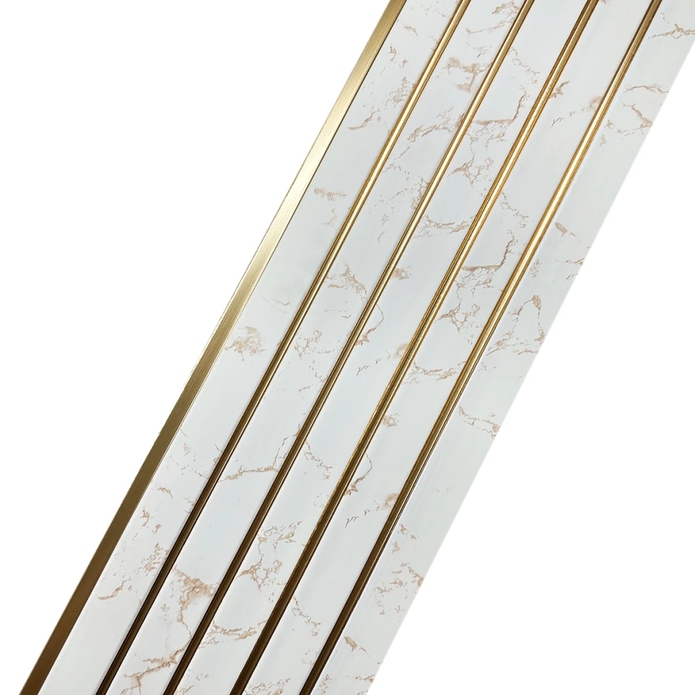 Riflaj decorativ, culoare alba cu auriu, 160 mm [1]