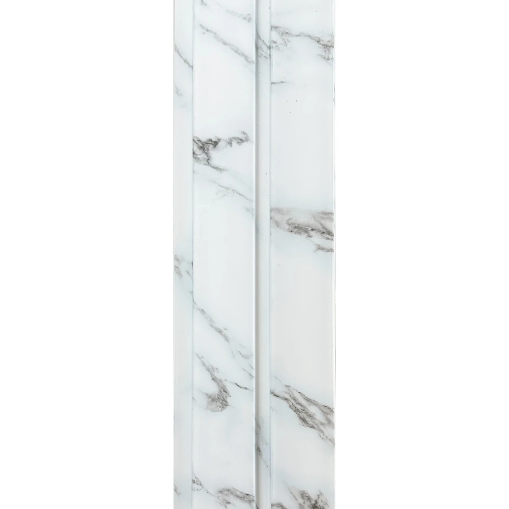 Riflaje decorative PVC - Riflaj decorativ, culoare albastru cu argintiu, 120 mm