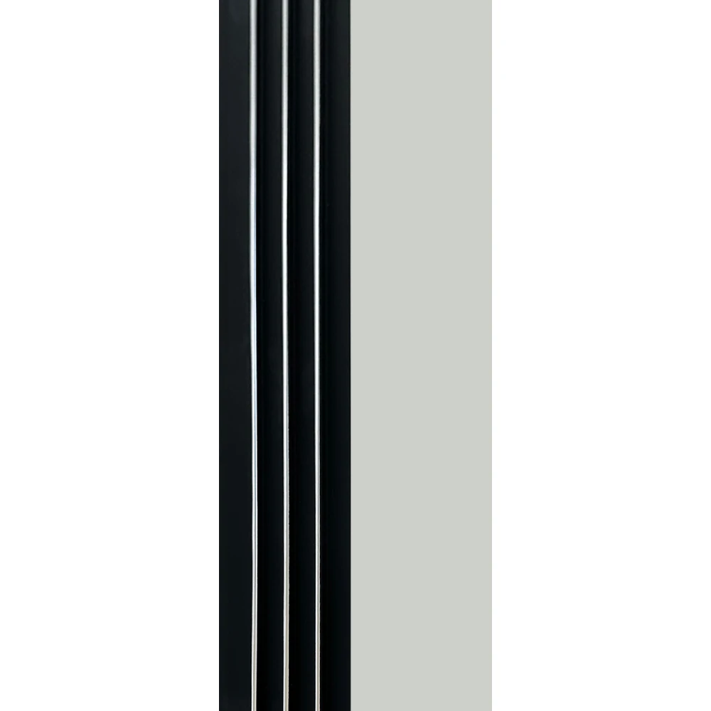 Riflaje decorative PVC - Riflaj decorativ, culoare negru cu argintiu, 120 mm