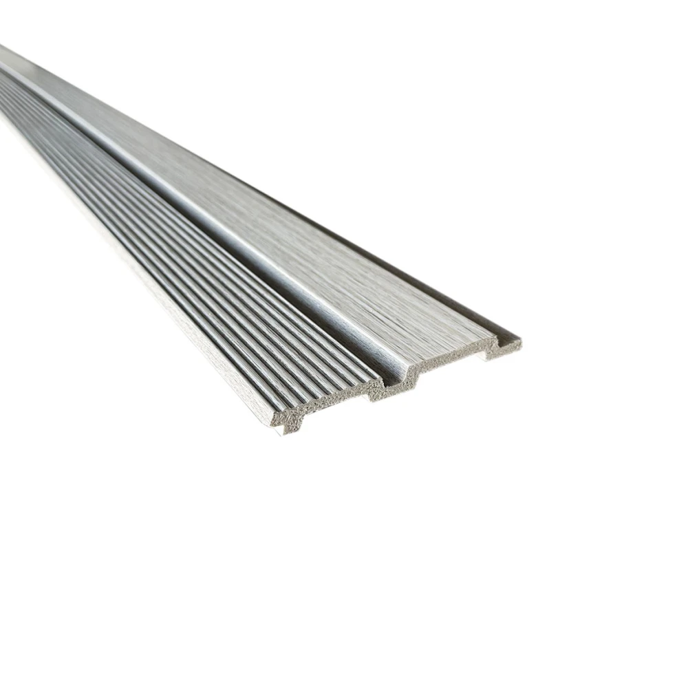 Riflaj decorativ modern in dungi alb-gri - 2900 mm × 120 mm × 12 mm [2]