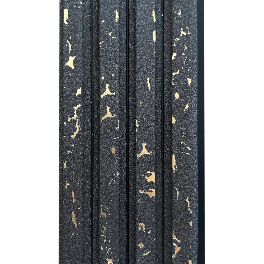 Riflaje decorative PVC - Riflaj decorativ stil modern, negru, 120 mm