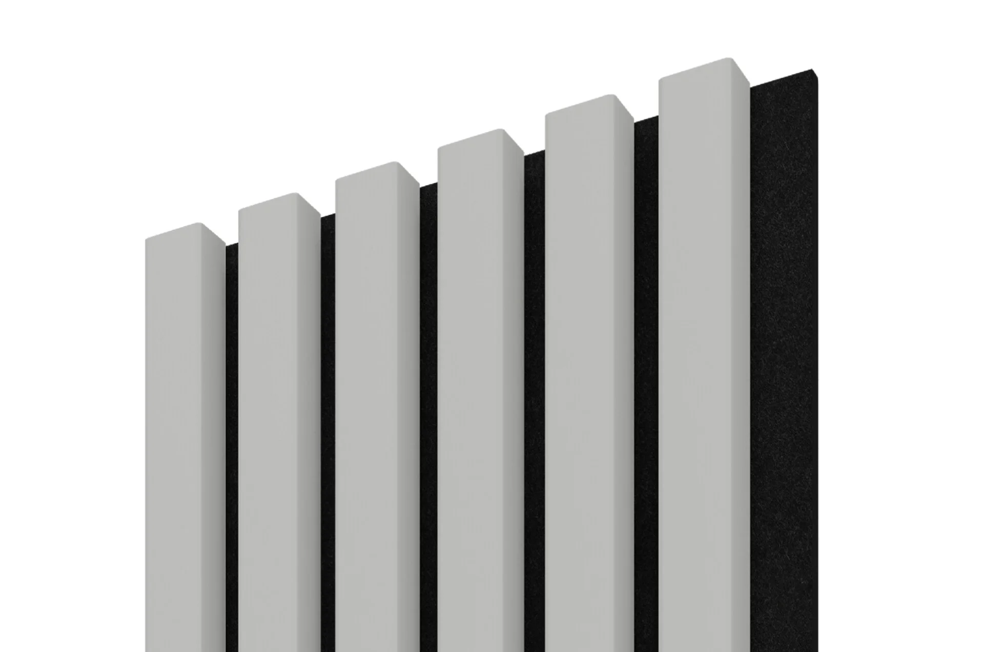 Riflaje decorative MDF - RIFLAJE ACOUSTIC LINE GLACIER GREY / BLACK