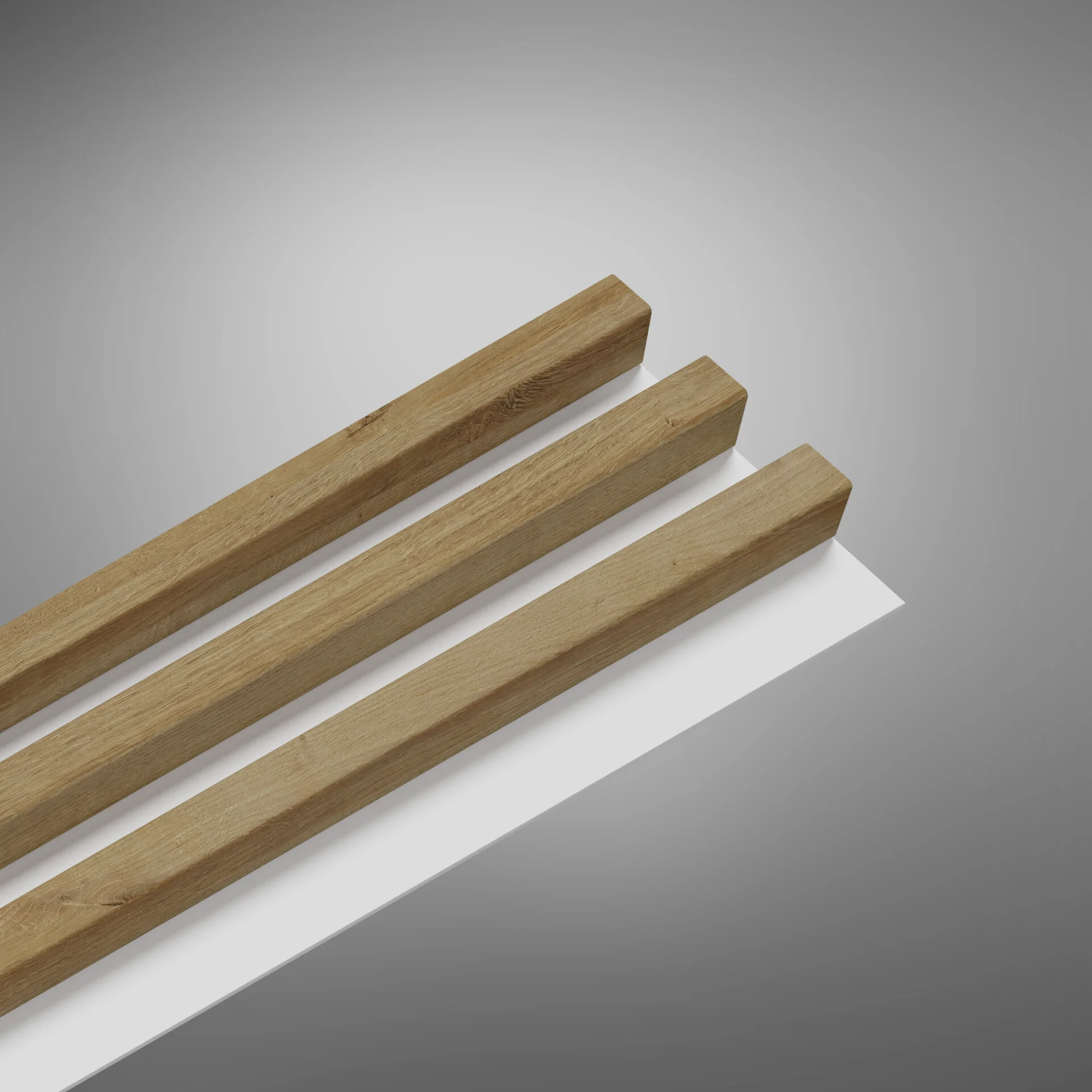 Riflaje decorative MDF - Riflaje decorative LINEA SLIM OAK / WHITE 3
