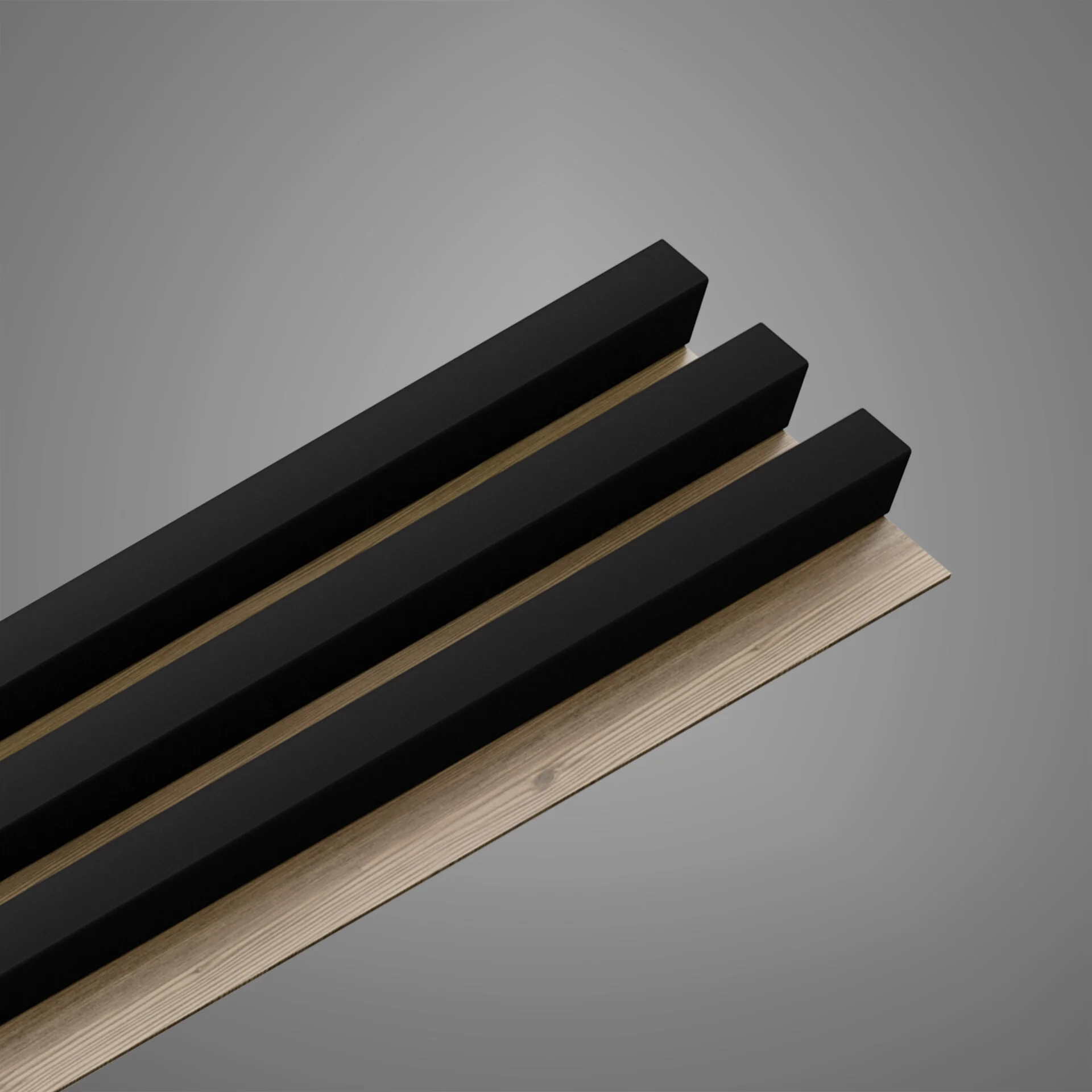 Riflaje decorative MDF - RIFLAJE LINEA BLACK / OAK 3