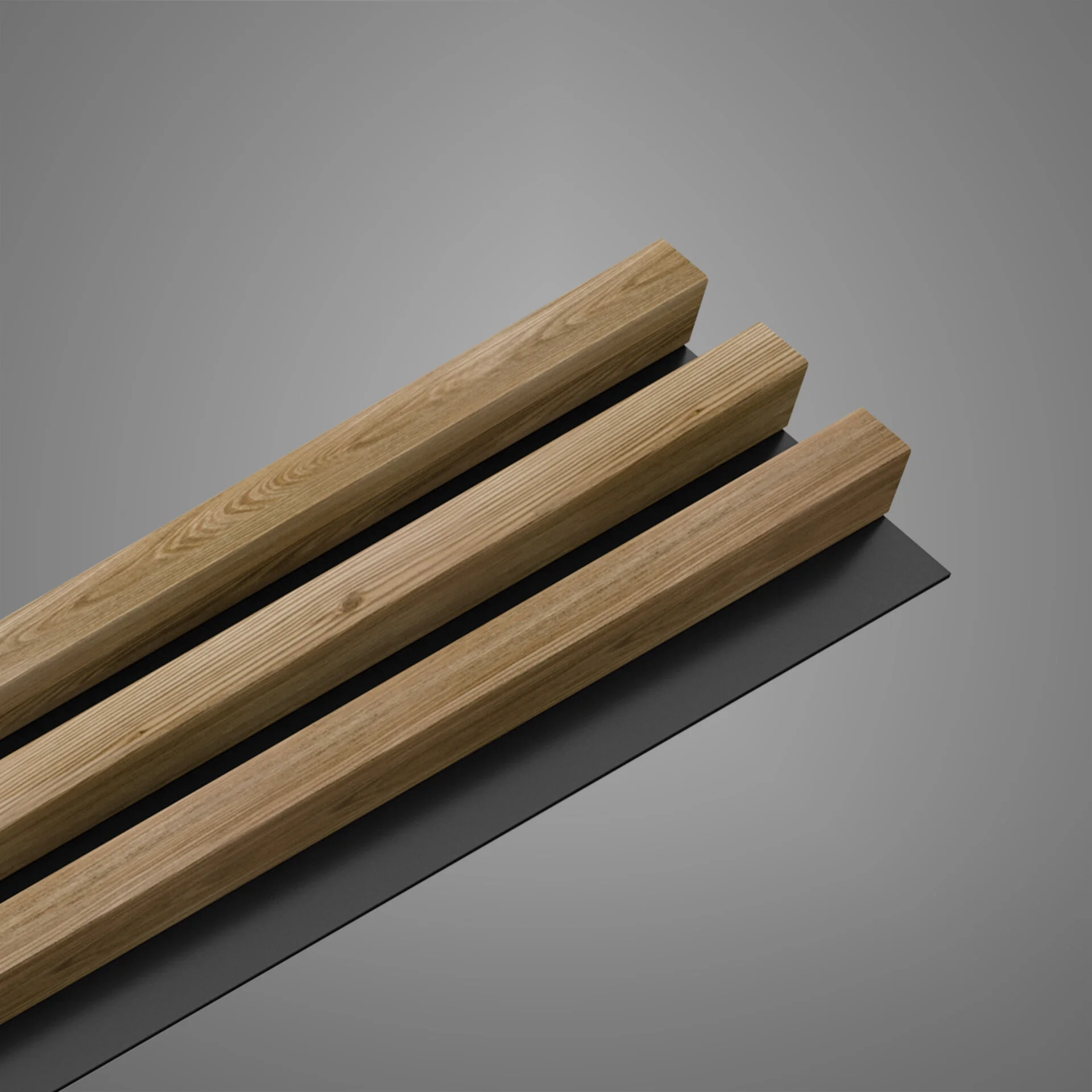Riflaje decorative MDF - RIFLAJE LINEA OAK / BLACK 3