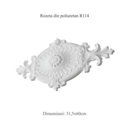 Rozete - Rozetă decorativă din poliuretan R114 – 31.5x60 cm