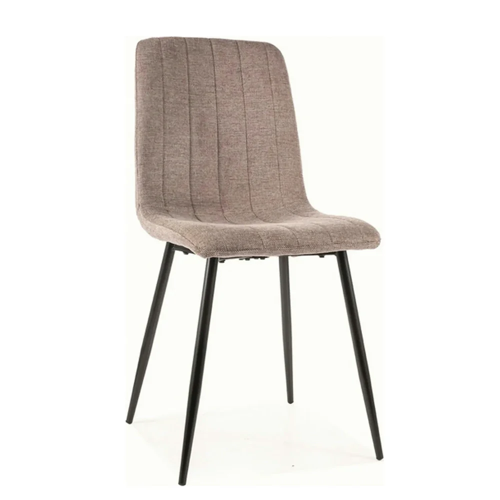 Scaune - Scaun ALAN – 45x39x91 cm, bej / negru mat, stofă clasică / metal