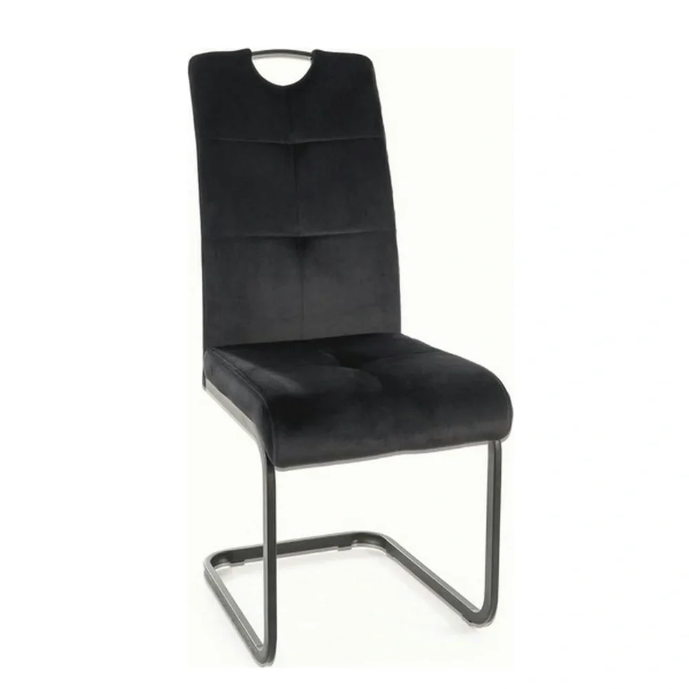 Scaune - Scaun AXO – 43x47x101 cm, negru, stofă catifelată / metal