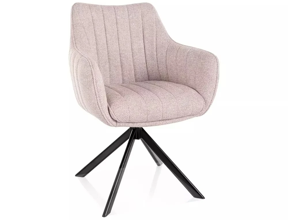 MOBILA - Scaun AZALIA LEO – 50x61x86 cm, bej închis  / negru mat