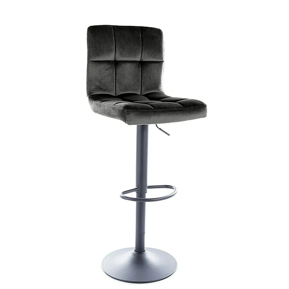 Scaune de bar - Scaun bar C105 – 42x39x96-117 cm, negru Bluvel 19 / negru, stofă catifelată / metal
