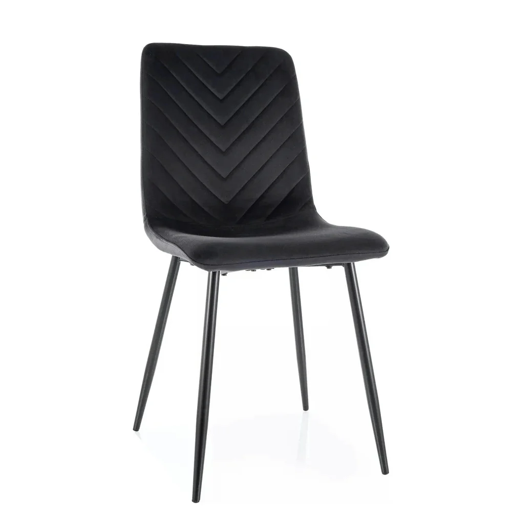 Scaune - Scaun DAREN – 45x39x91 cm, negru Bluvel 19 / negru, stofă catifelată / metal