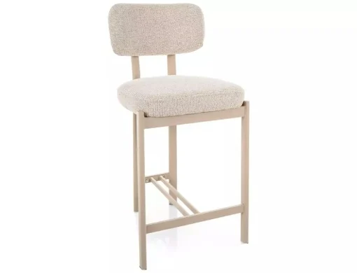 Scaune de bar - Scaun de bar MISAKI H-2 – 43x45x91 cm, bej deschis 255 / cașmir, stofă / metal