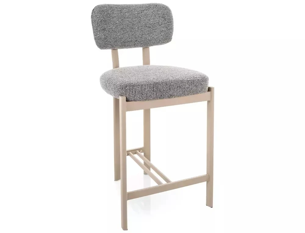 Scaune de bar - Scaun de bar MISAKI H-2 – 43x45x91 cm, gri 254 / cașmir, stofă / metal