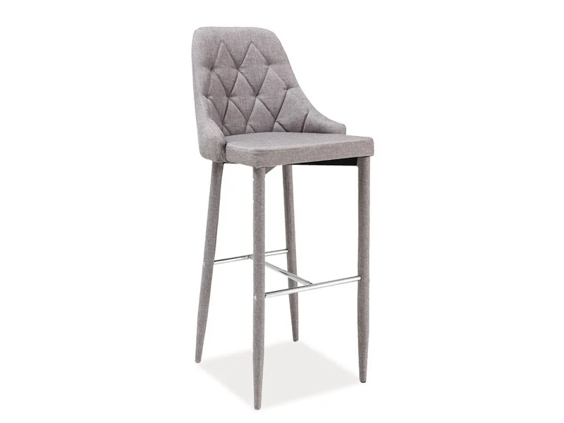 Scaune de bar - Scaun de bar TRIX H-1 – 46x42x109 cm, gri Tap.06, stofă / metal