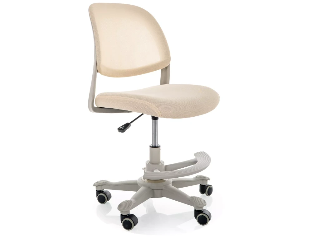Scaune de birou - Scaun de birou pentru copii Q-027 bej/gri deschis – 45x45x81–92 cm