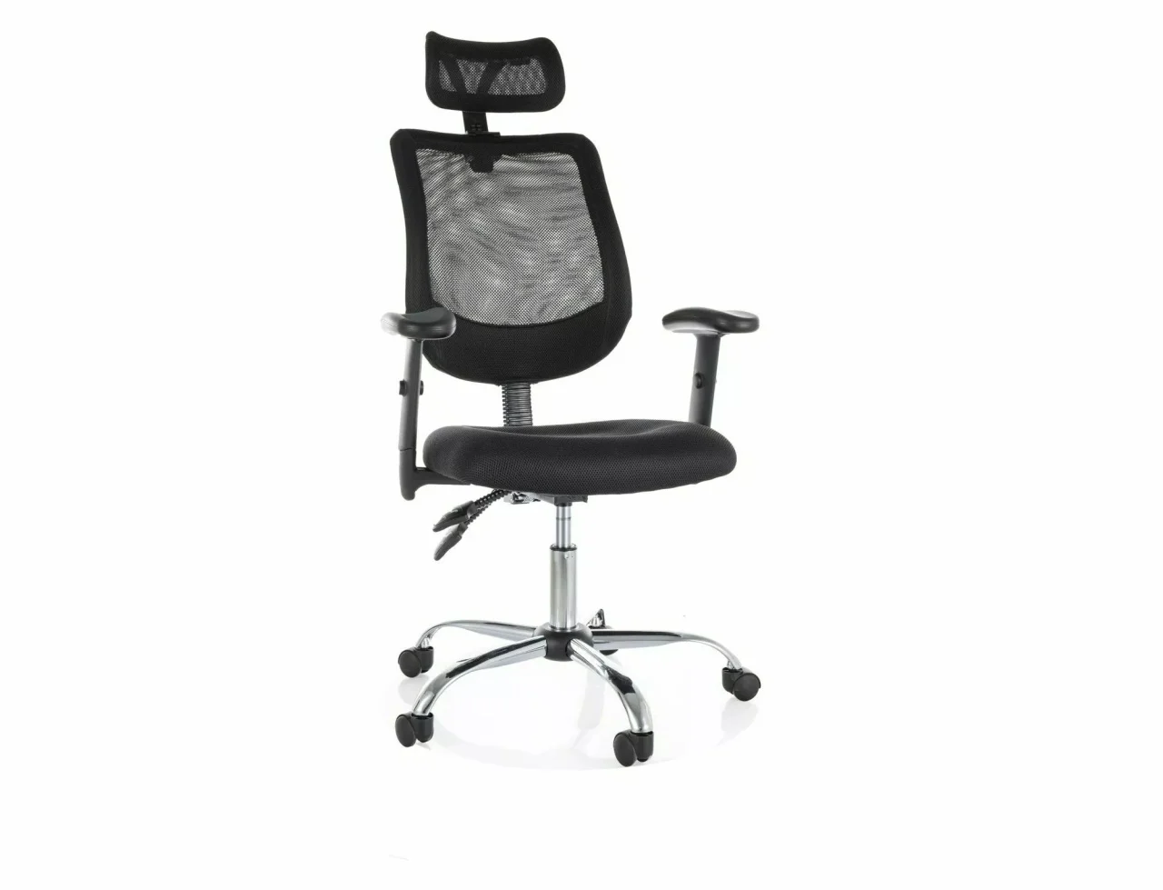 MOBILA - Scaun de birou Q-118R negru – 65x44x115–125 cm