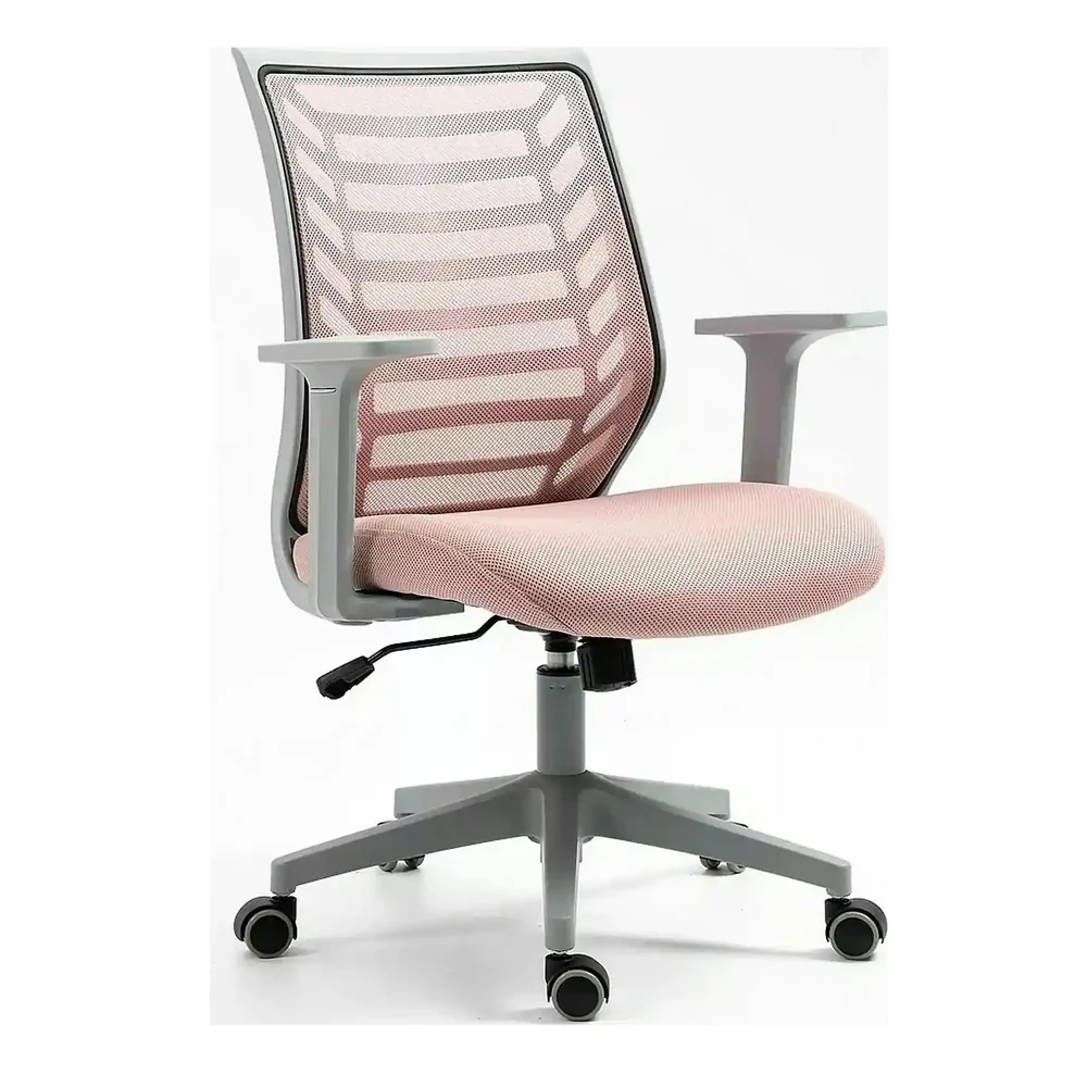 Scaune de birou - Scaun birou Q-320, roz/gri, stofa/plastic, 60x44x93/103 cm