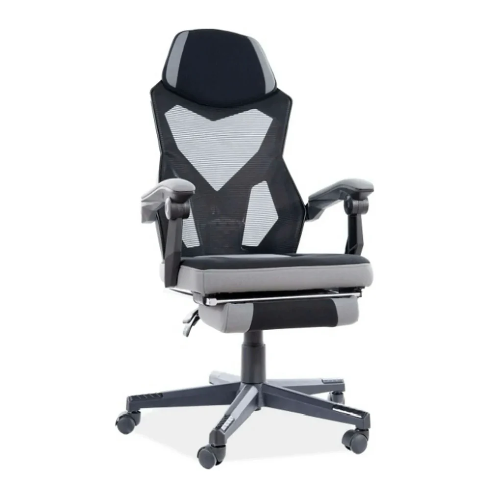 MOBILA - Scaun de birou Q-939 negru/gri – 56x48x108/120 cm