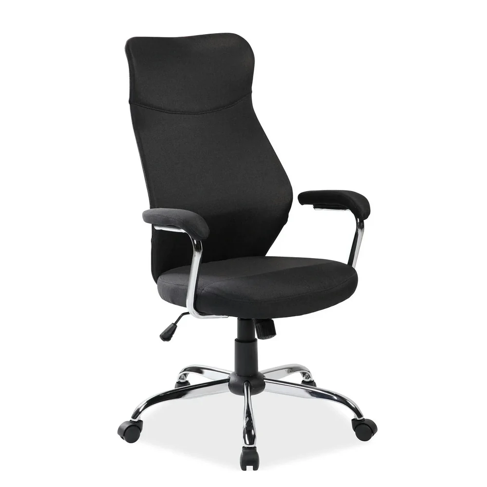MOBILA - Scaun de birou Q319 negru/crom – 64x52x112/122 cm