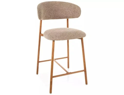 Scaune de bar - Scaun de bar ELTON H-2 NOELLE – bej 253 / stejar, stofă / metal