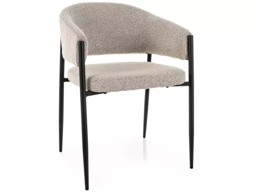 MOBILA - Scaun dining AKITA – 59x56x78 cm, 231 bej / negru mat