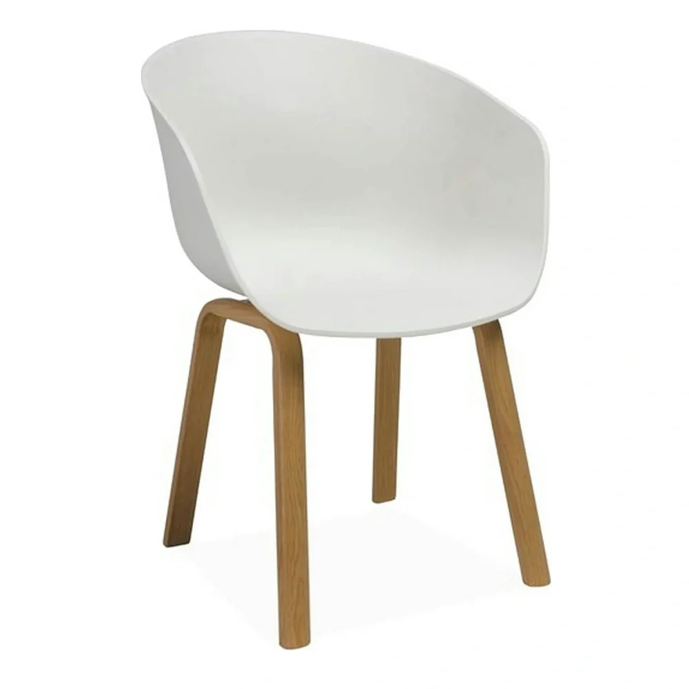 Scaune - Scaun EGO – 56x42x80 cm, alb / stejar, plastic / metal