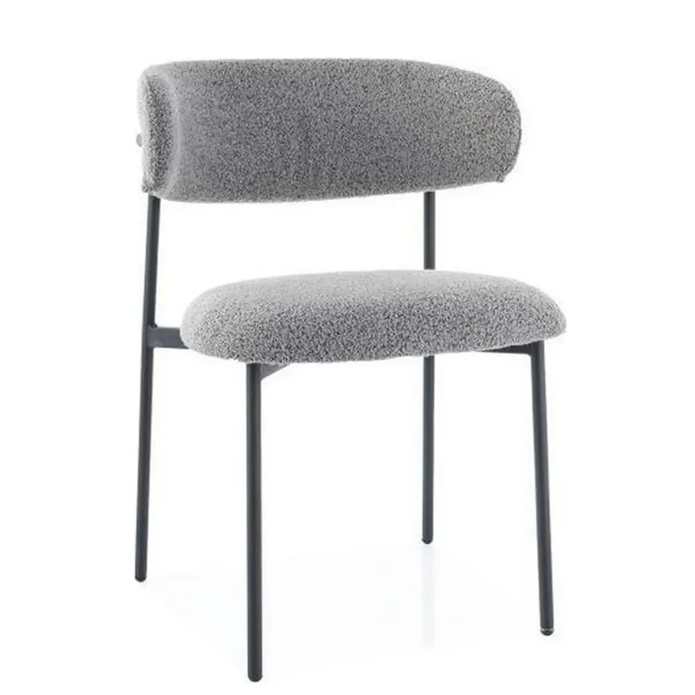 MOBILA - Scaun Elton 232 - 56x46x80 cm, bej/negru, stofa/metal