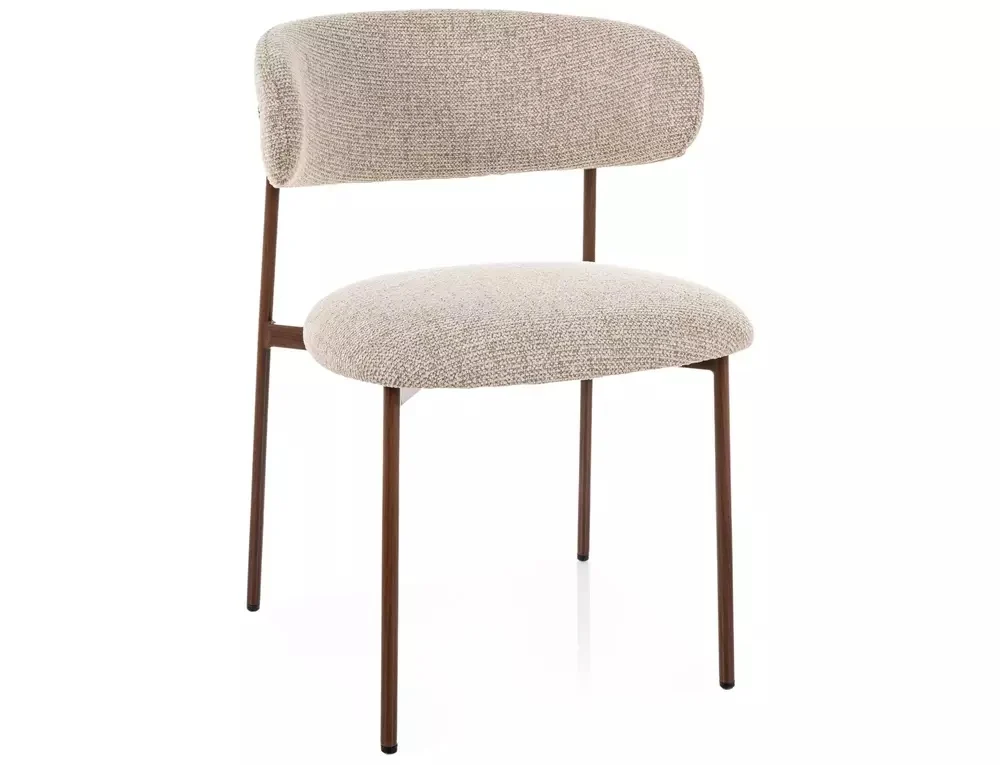 MOBILA - Scaun ELTON D NOELLE - 56x46x80 cm, stofa clasica/metal, bej