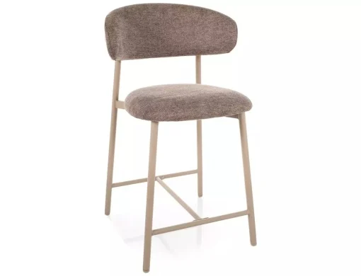 Scaune de bar - Scaun de bar ELTON H-2 BREGO – 43x45x91 cm, bej 34 / cașmir, stofă / metal
