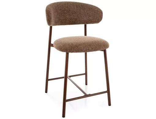 Scaune de bar - Scaun ELTON H2 NOELLE – cappuccino 45 / nuc, tapițerie textilă / metal