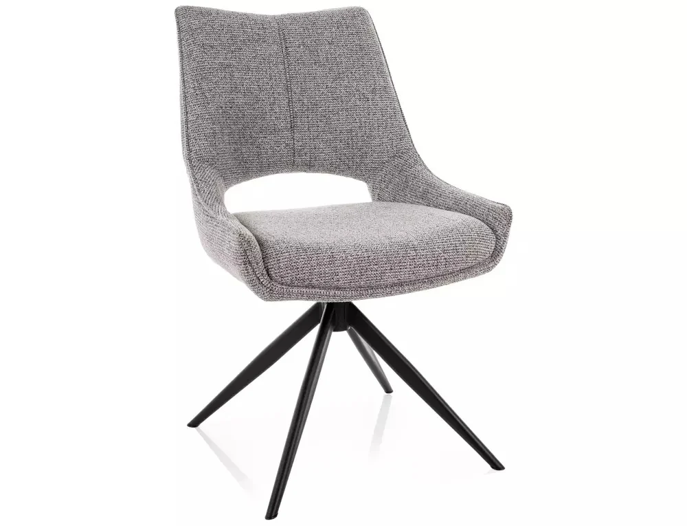 MOBILA - Scaun FINO I – 46x56x87 cm, gri 09 / negru mat