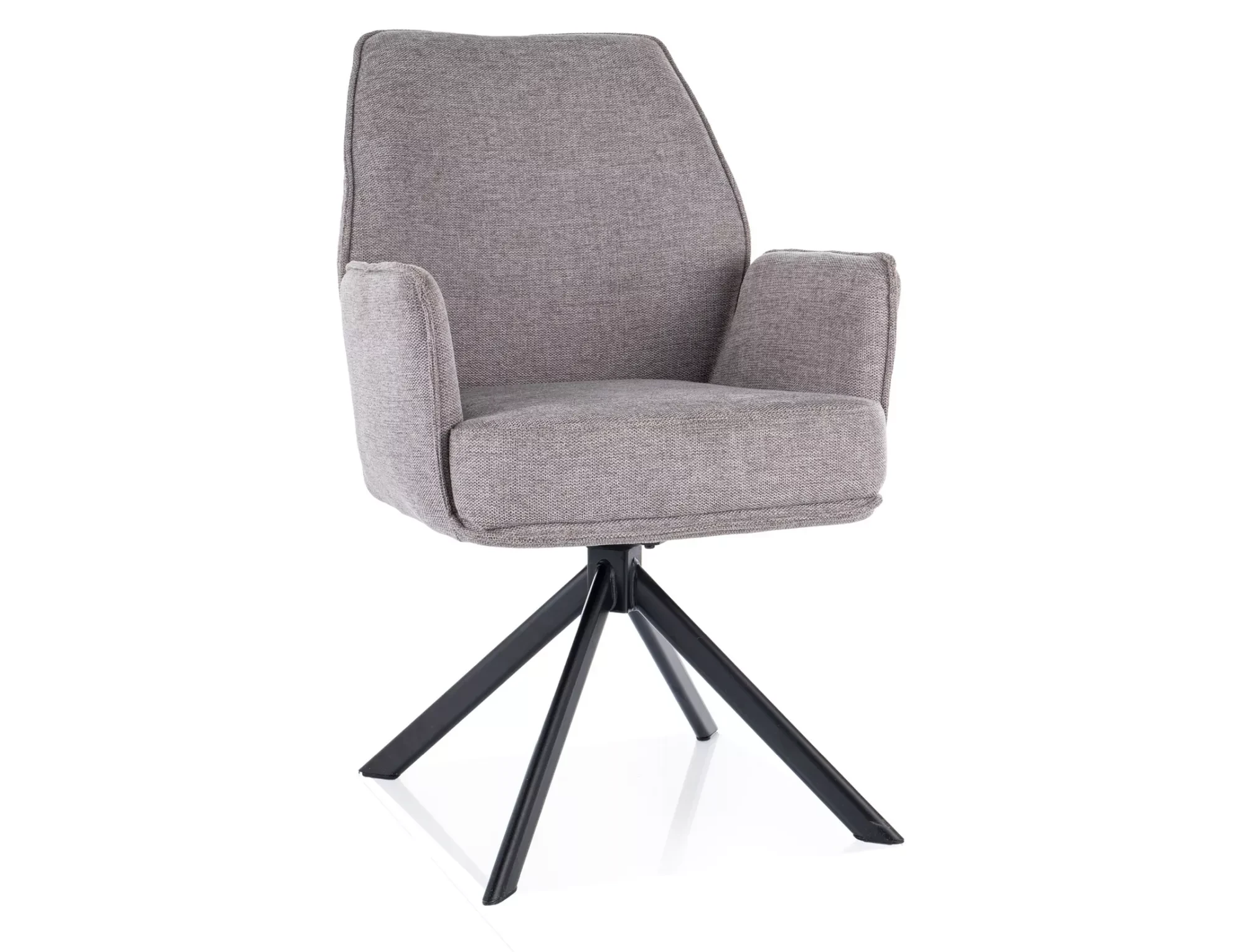 MOBILA - Scaun HUGO – 52x60x86 cm, gri / negru mat